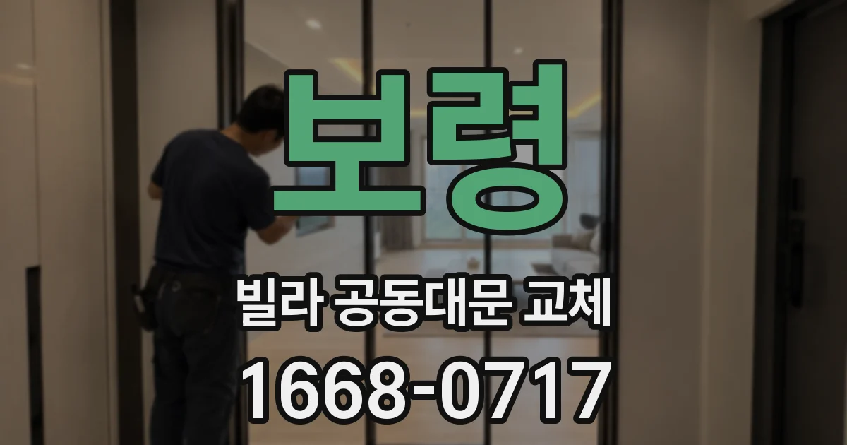 보령 빌라 공동대문 교체