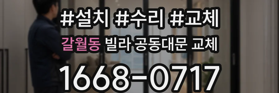 갈월동 빌라 공동대문 교체