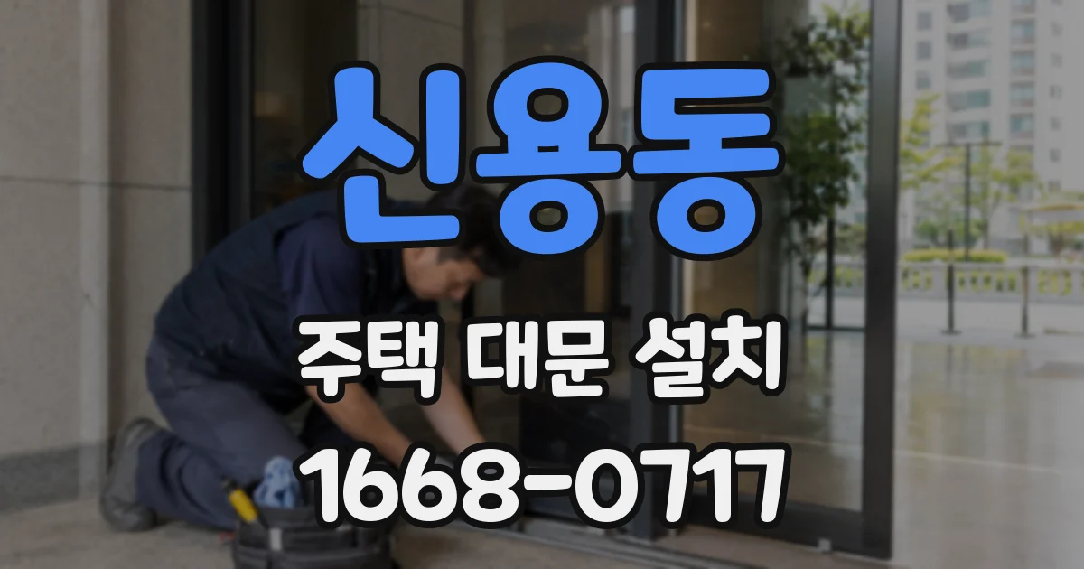 신용동 주택 대문 설치