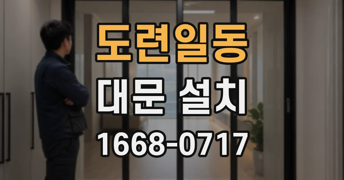 도련일동 대문 설치