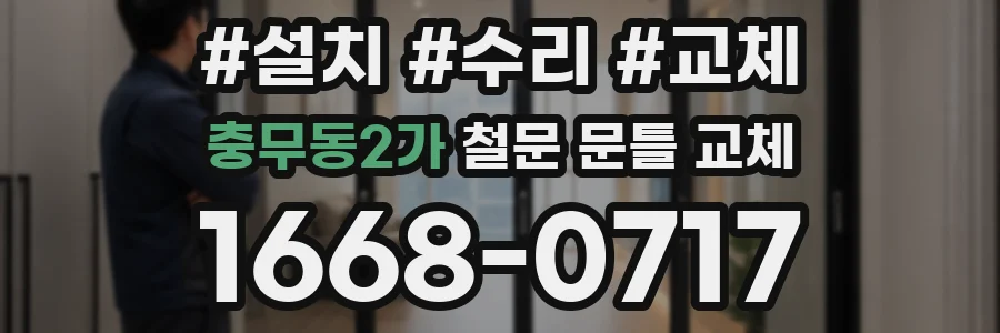 충무동2가 철문 문틀 교체