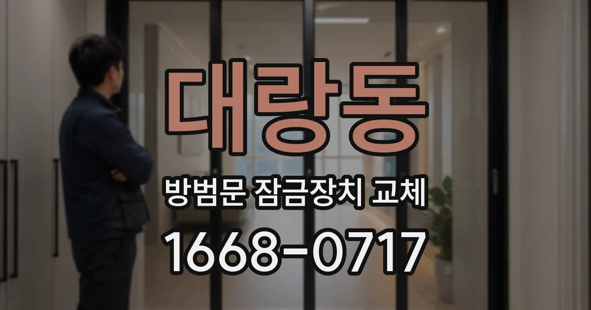 대랑동 방범문 잠금장치 교체
