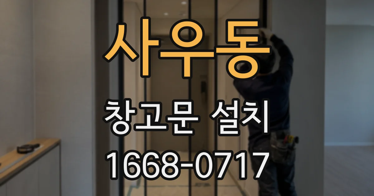 사우동 창고문 설치