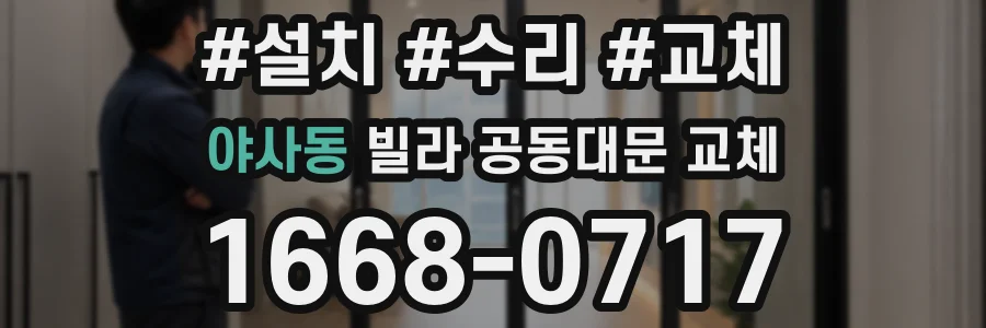 야사동 빌라 공동대문 교체