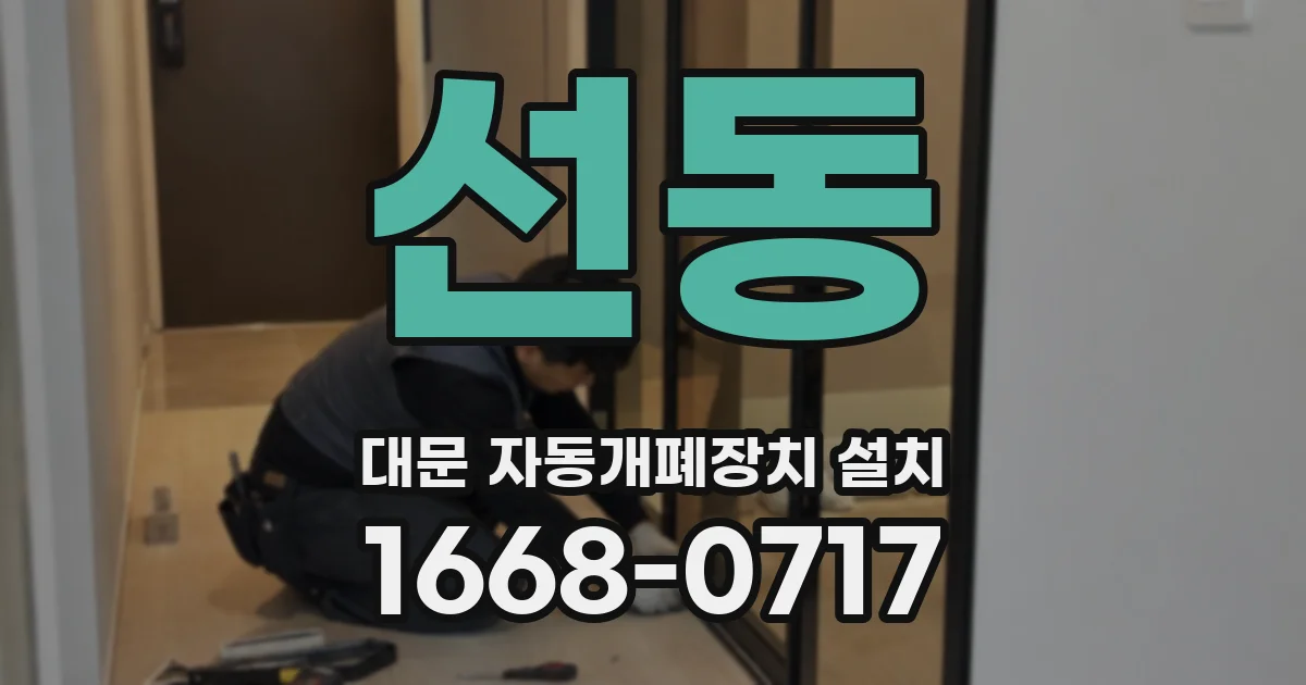 선동 대문 자동개폐장치 설치
