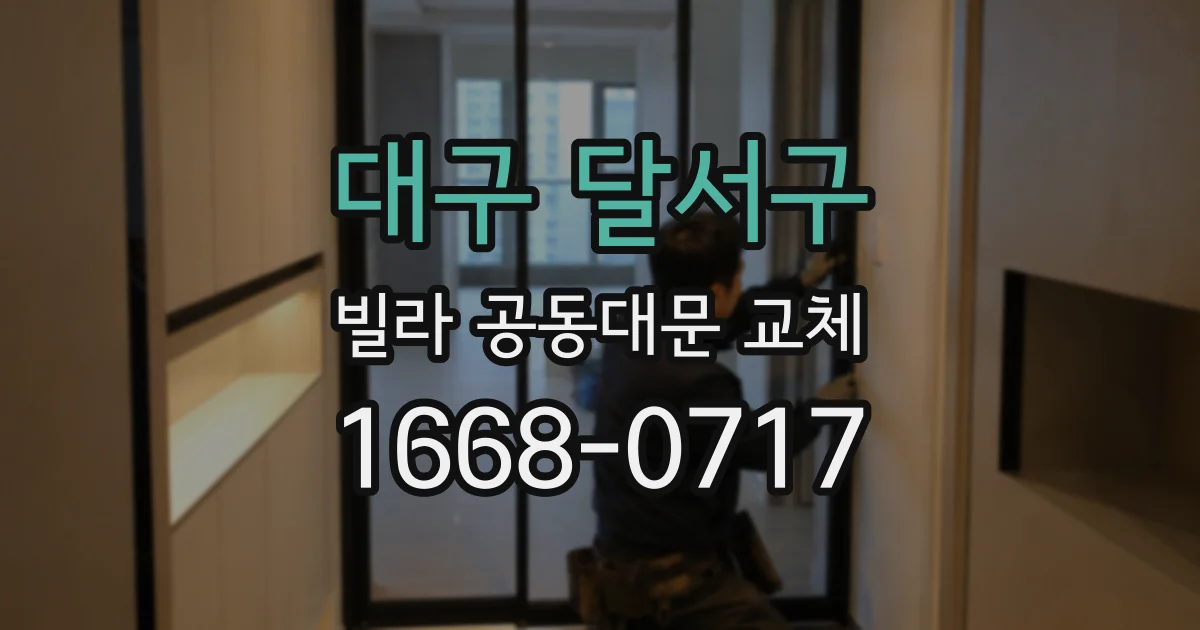 대구 달서구 빌라 공동대문 교체