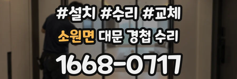 소원면 대문 경첩 수리