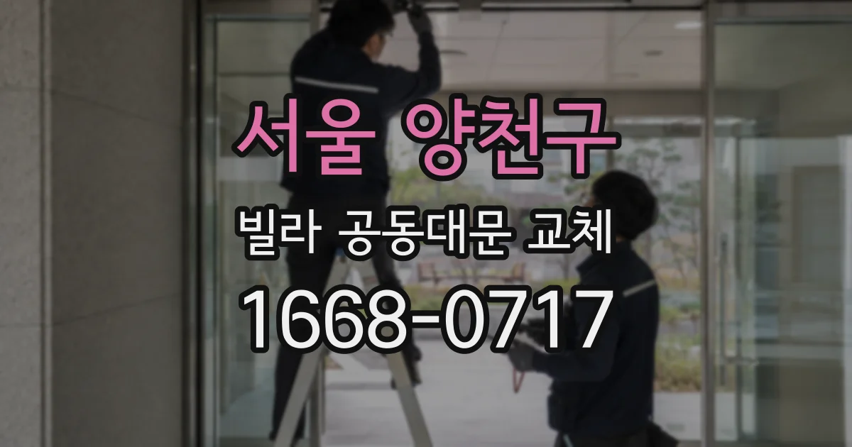서울 양천구 빌라 공동대문 교체