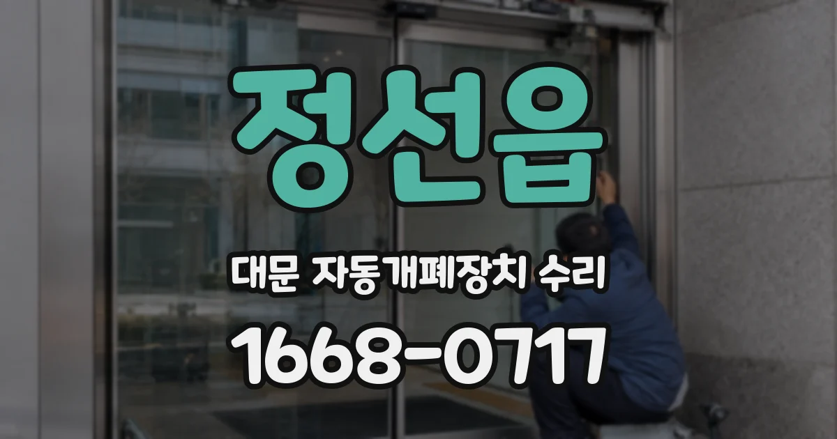 정선읍 대문 자동개폐장치 수리