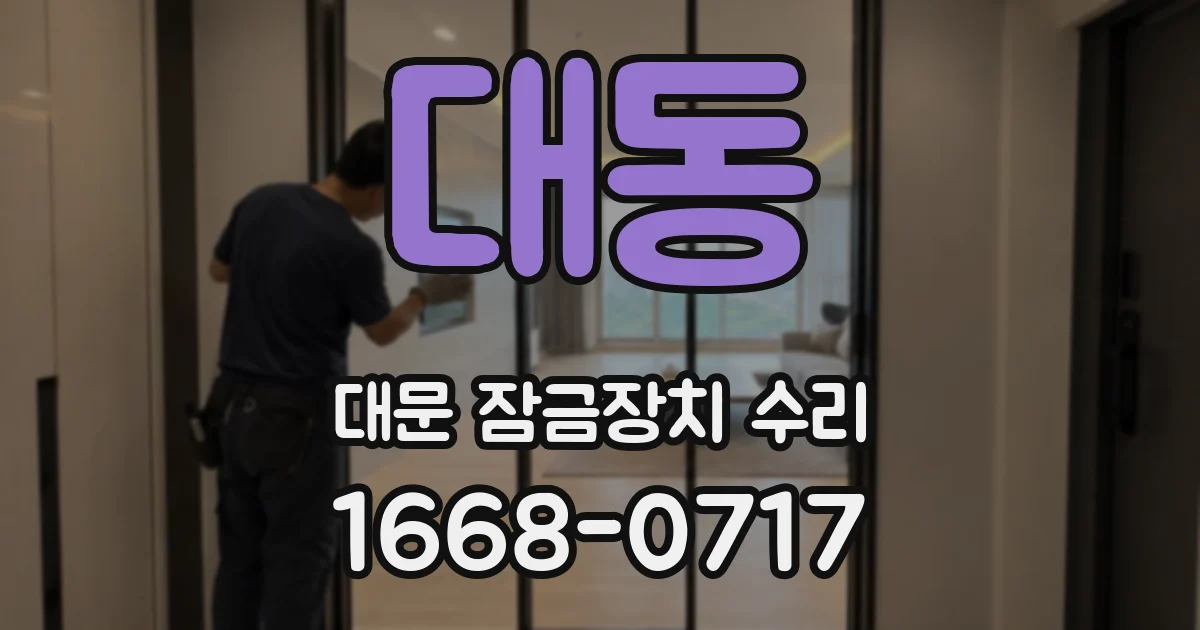 대동 대문 잠금장치 수리