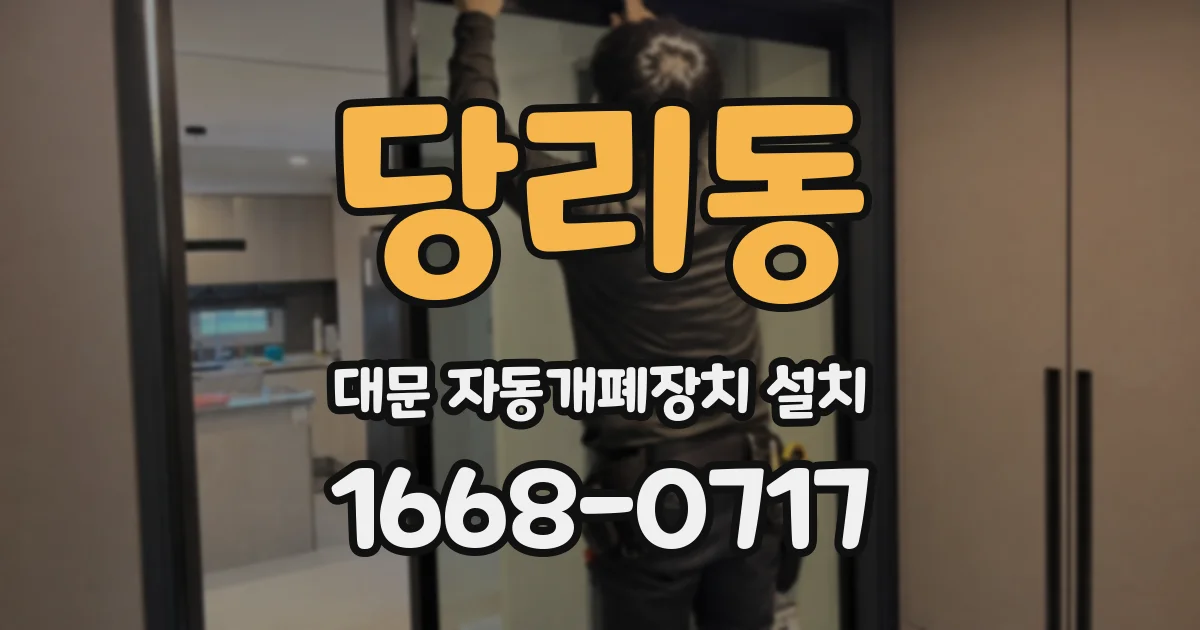당리동 대문 자동개폐장치 설치