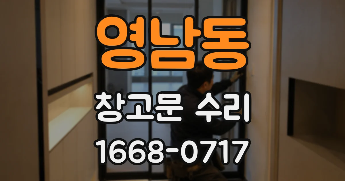 영남동 창고문 수리