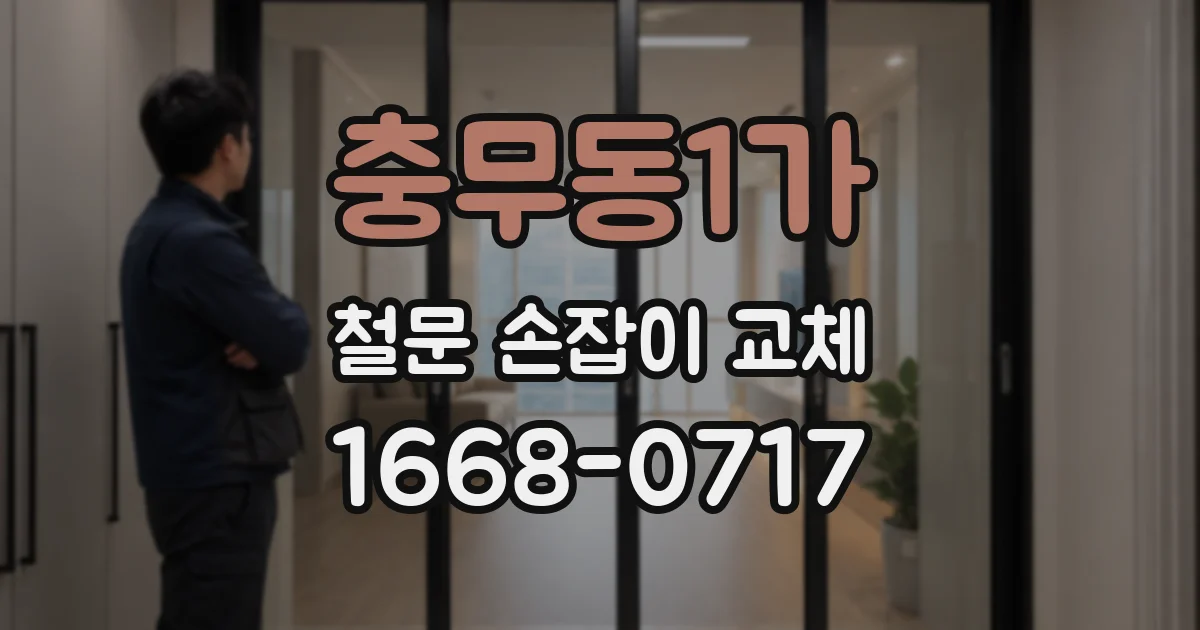 충무동1가 철문 손잡이 교체