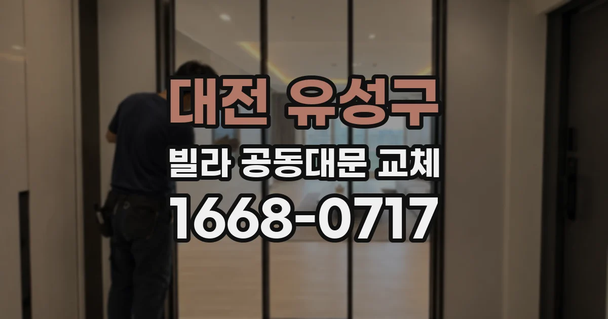 대전 유성구 빌라 공동대문 교체