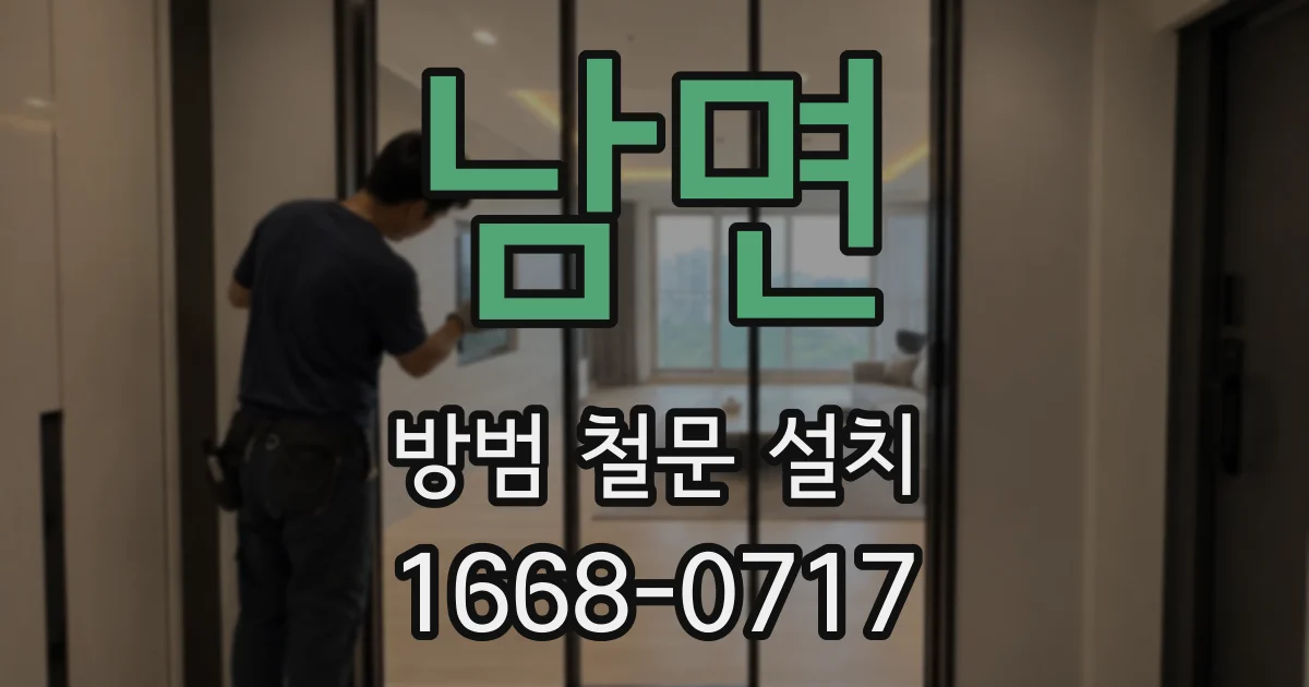 남면 방범 철문 설치