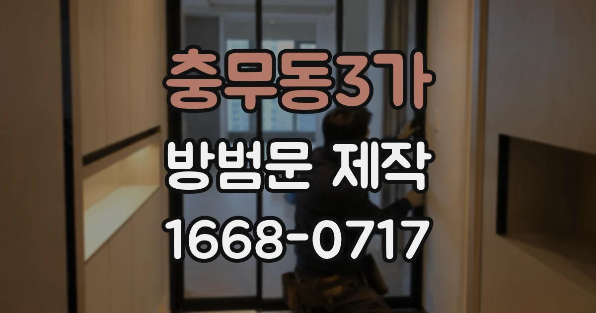 충무동3가 방범문 제작