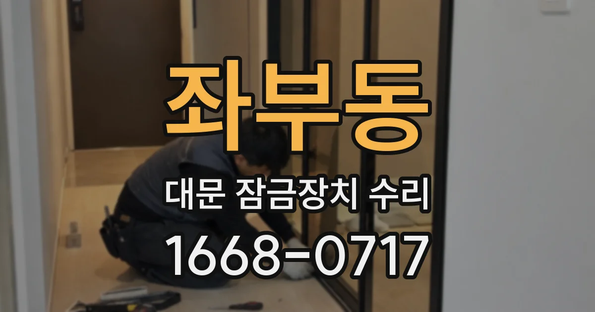 좌부동 대문 잠금장치 수리