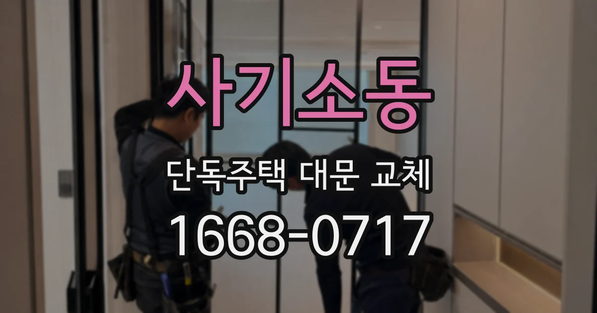 사기소동 단독주택 대문 교체