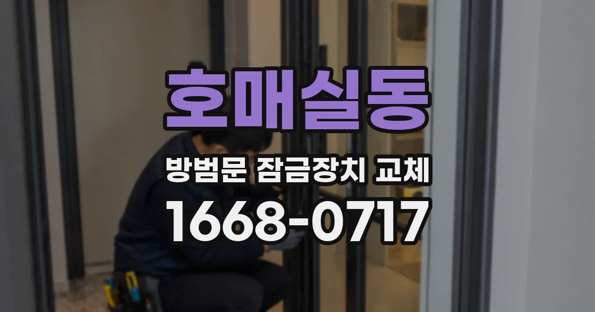 호매실동 방범문 잠금장치 교체