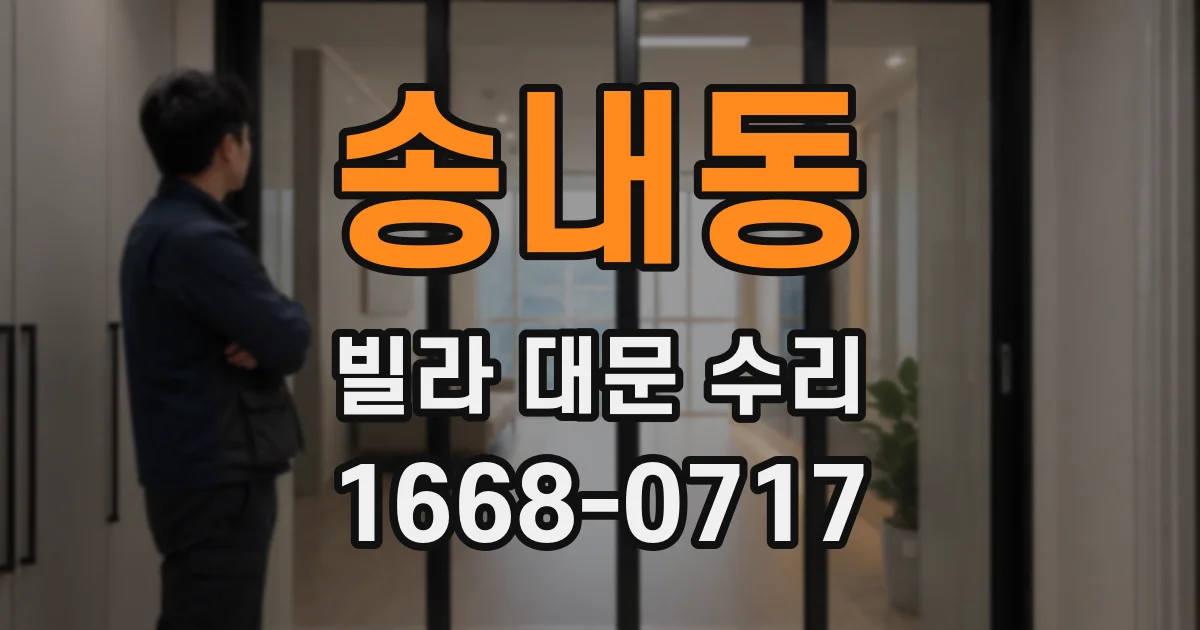 송내동 빌라 대문 수리