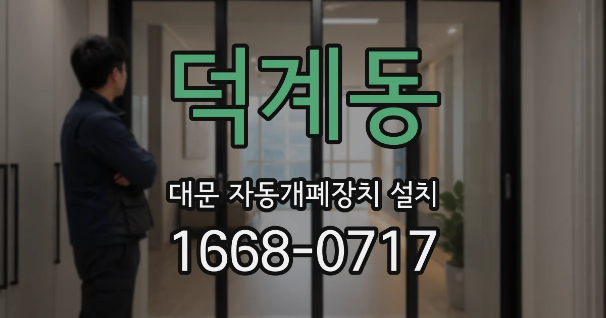 덕계동 대문 자동개폐장치 설치