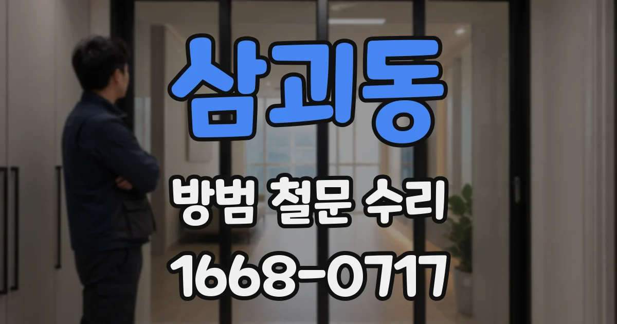 삼괴동 방범 철문 수리