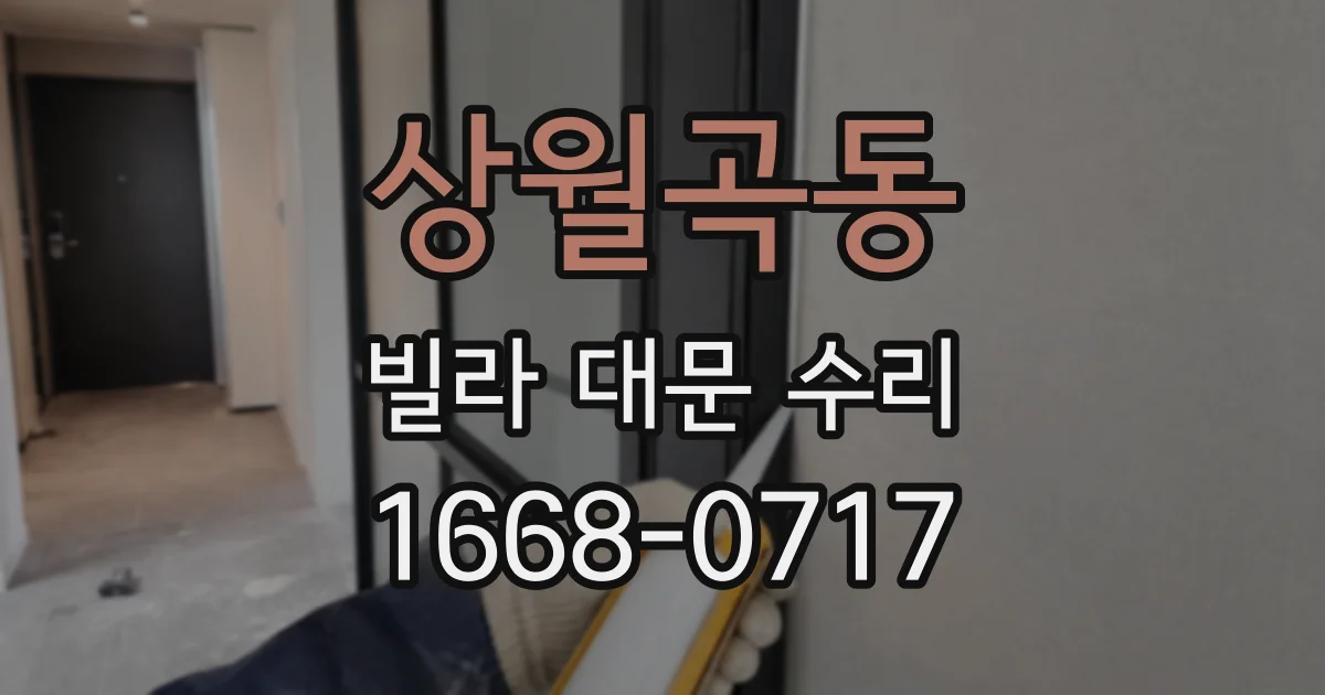 상월곡동 빌라 대문 수리