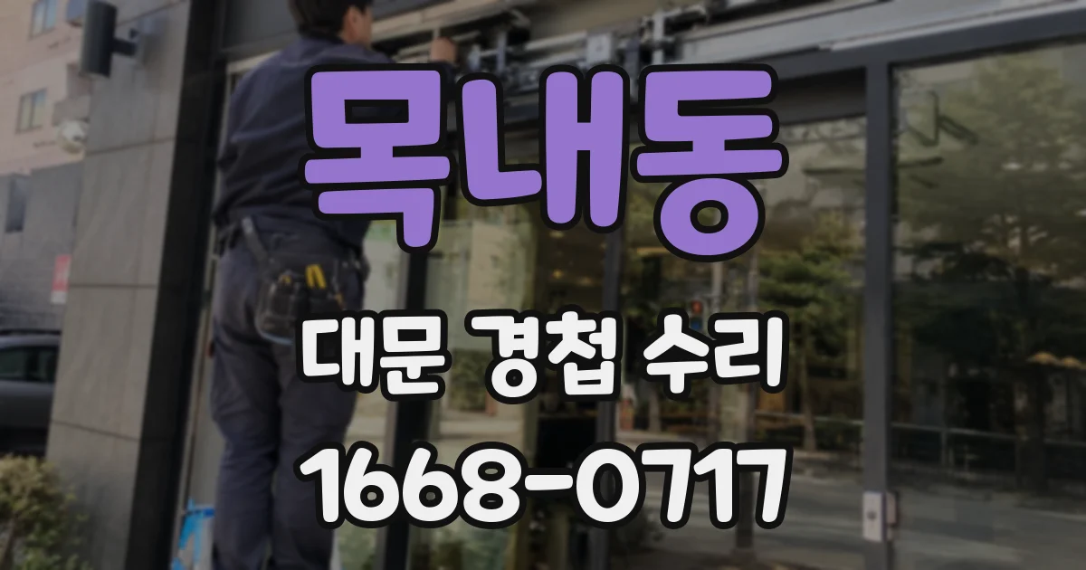 목내동 대문 경첩 수리