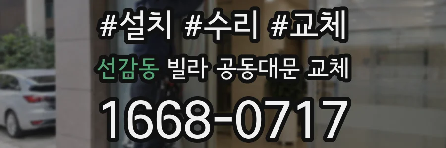 선감동 빌라 공동대문 교체