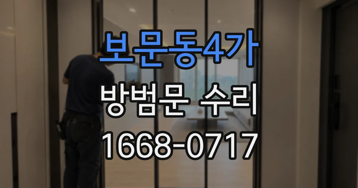 보문동4가 방범문 수리