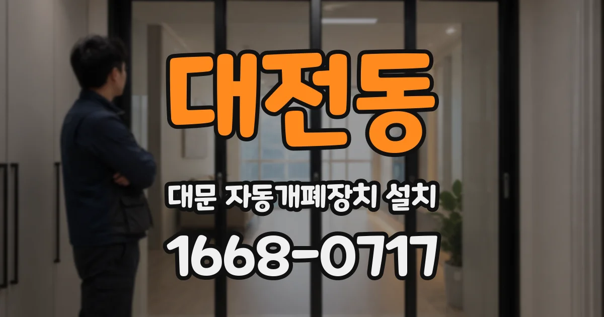 대전동 대문 자동개폐장치 설치