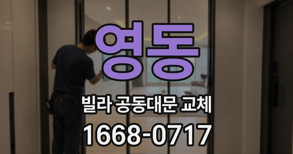영동 빌라 공동대문 교체
