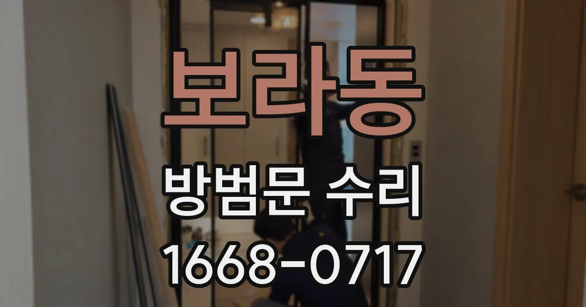 보라동 방범문 수리