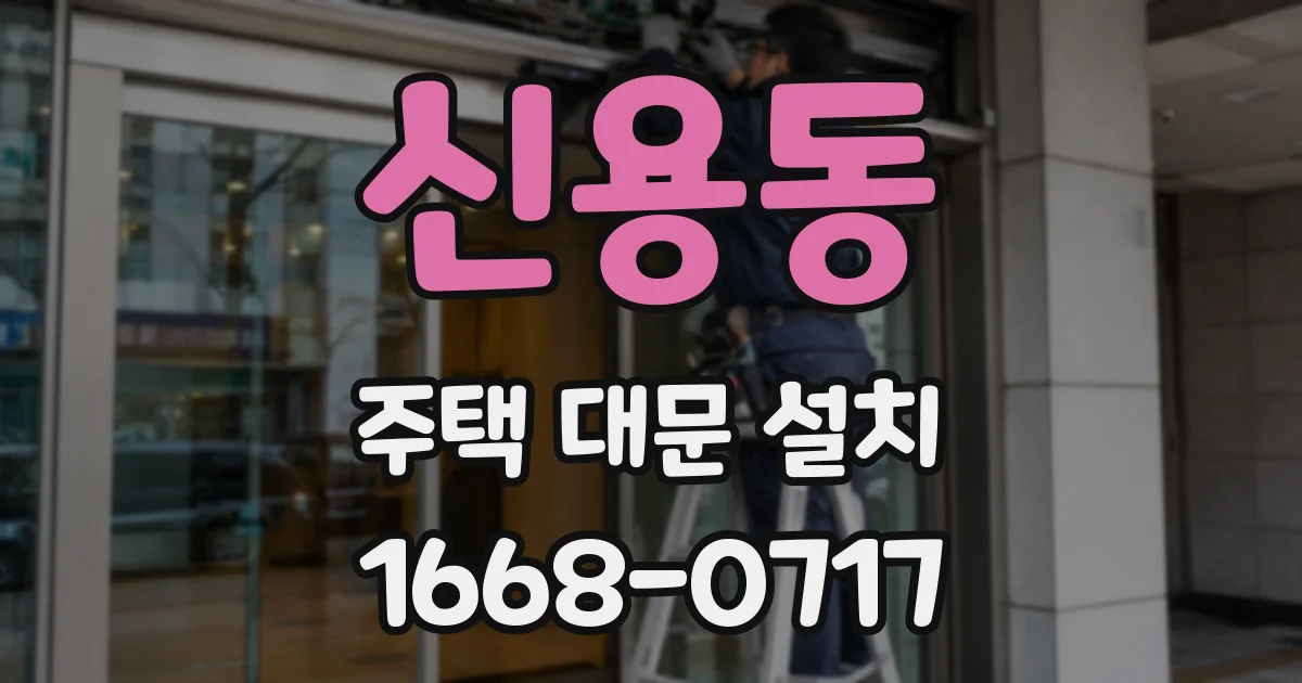 신용동 주택 대문 설치