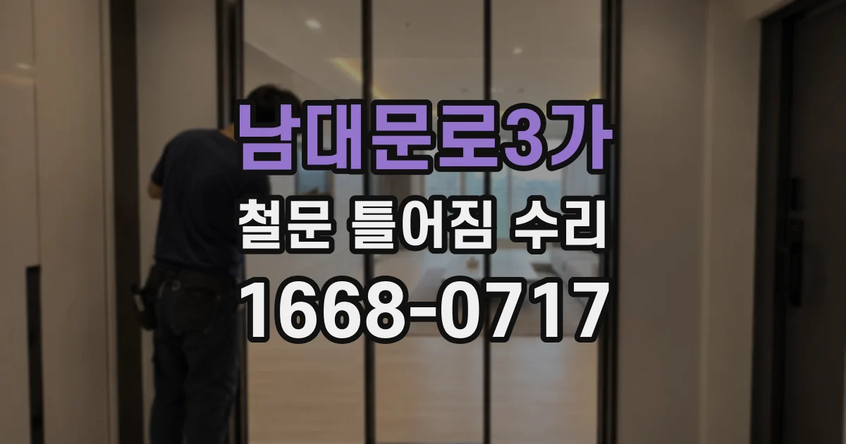 남대문로3가 철문 틀어짐 수리