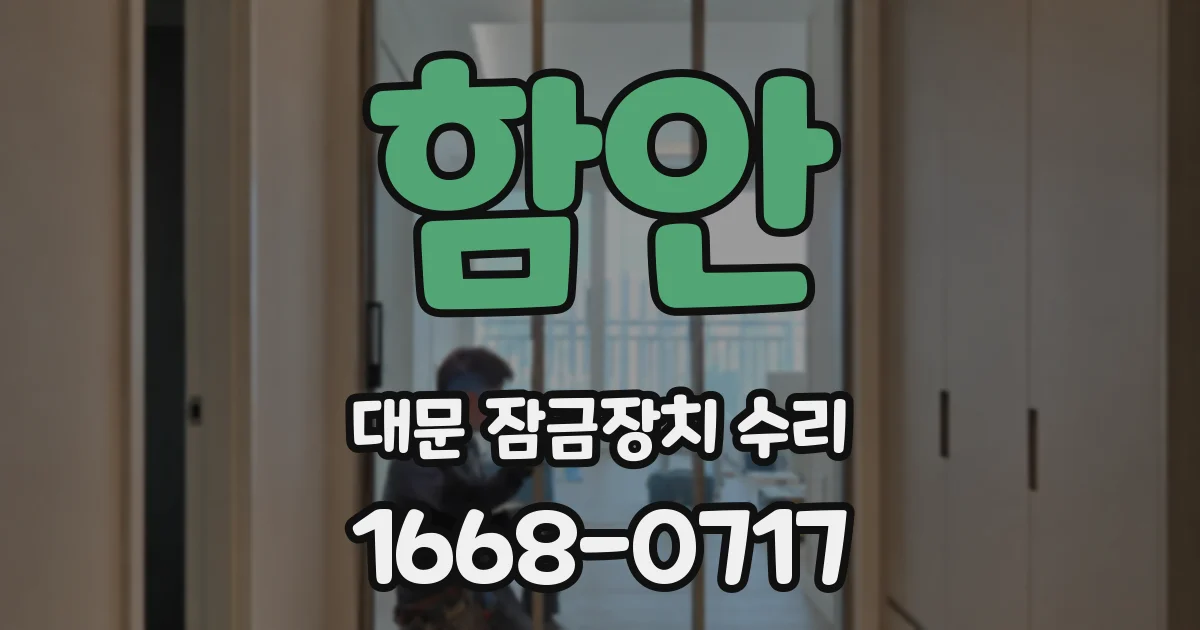함안 대문 잠금장치 수리