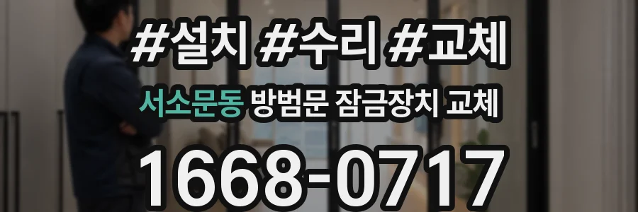 서소문동 방범문 잠금장치 교체