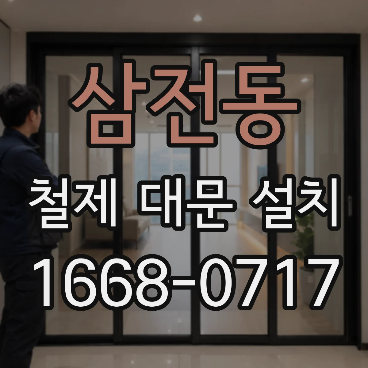 삼전동 철제 대문 설치