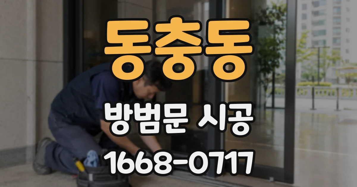 동충동 방범문 시공