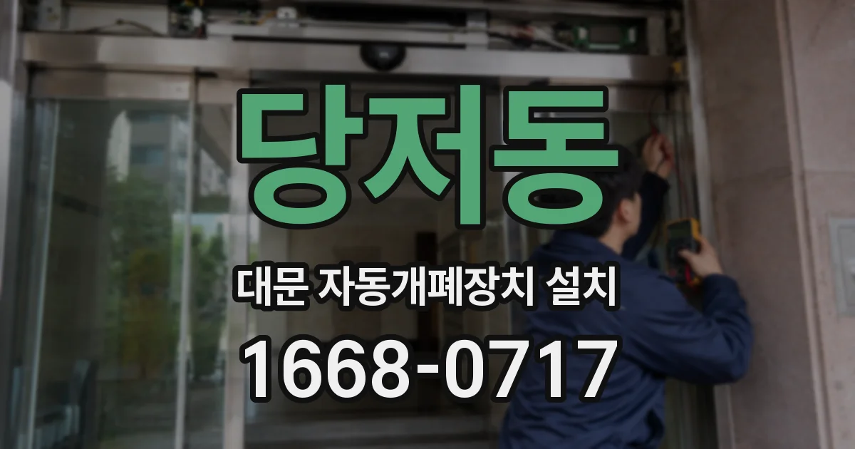 당저동 대문 자동개폐장치 설치