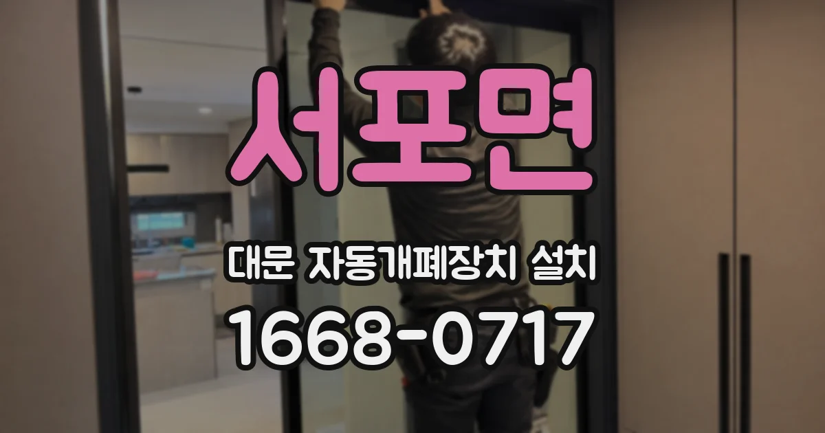 서포면 대문 자동개폐장치 설치