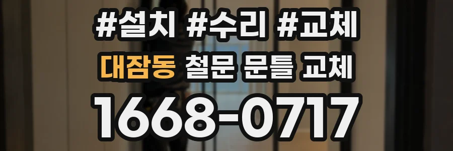 대잠동 철문 문틀 교체