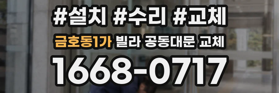 금호동1가 빌라 공동대문 교체