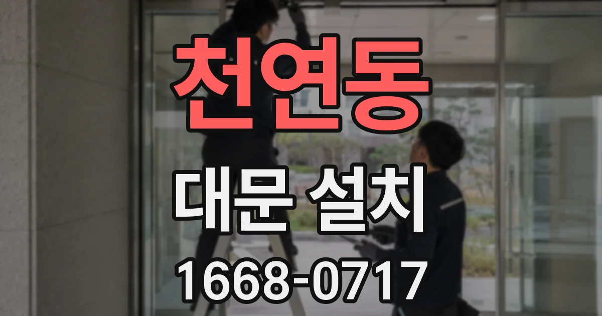 천연동 대문 설치