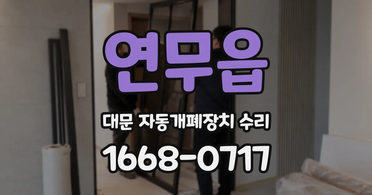 연무읍 대문 자동개폐장치 수리