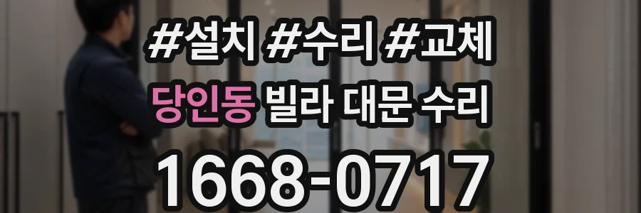 당인동 빌라 대문 수리