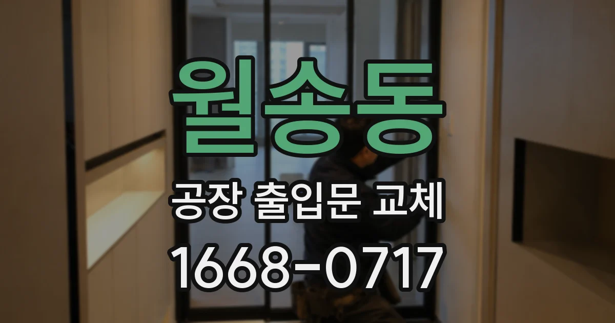 월송동 공장 출입문 교체