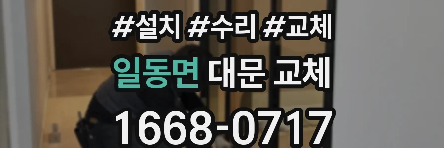 일동면 대문 교체
