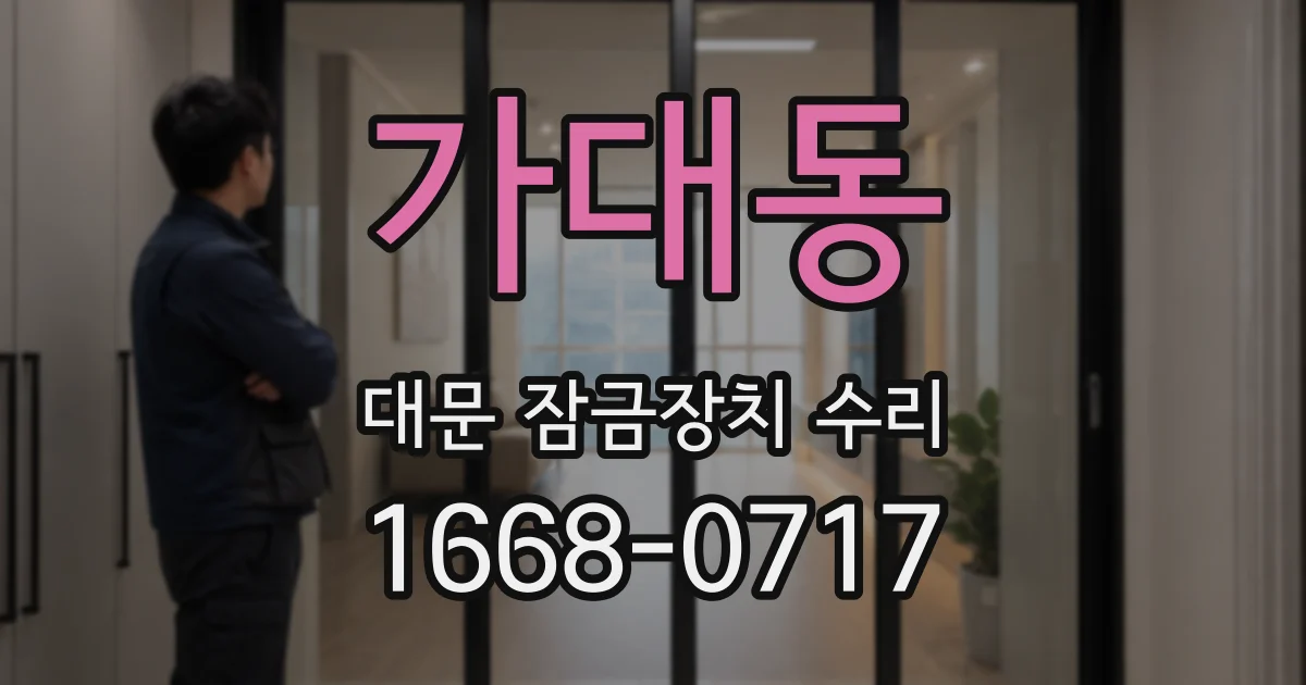 가대동 대문 잠금장치 수리