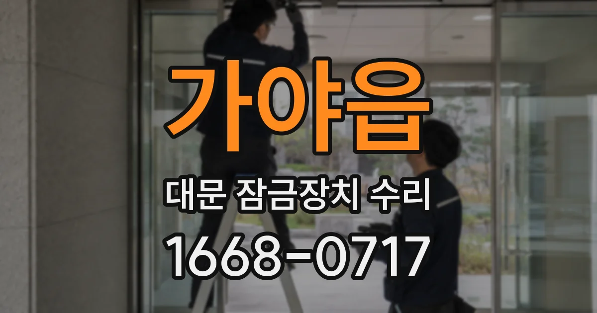 가야읍 대문 잠금장치 수리